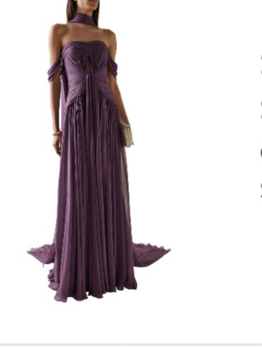 NWT Linda Charm Off The Shoulder Maxi Dress Size 8